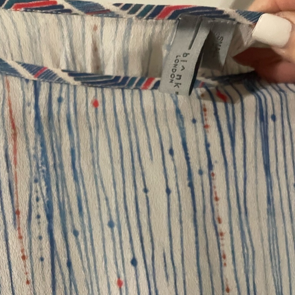 New  Anthropologie Blank London Striped and Geo pattern with tie knot size Small - Picture 6 of 8